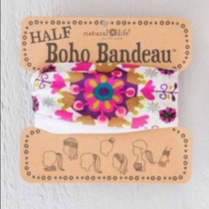 Natural Life Half Boho Headband Bandeau Feathers